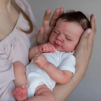 full silicone reborn baby in hands