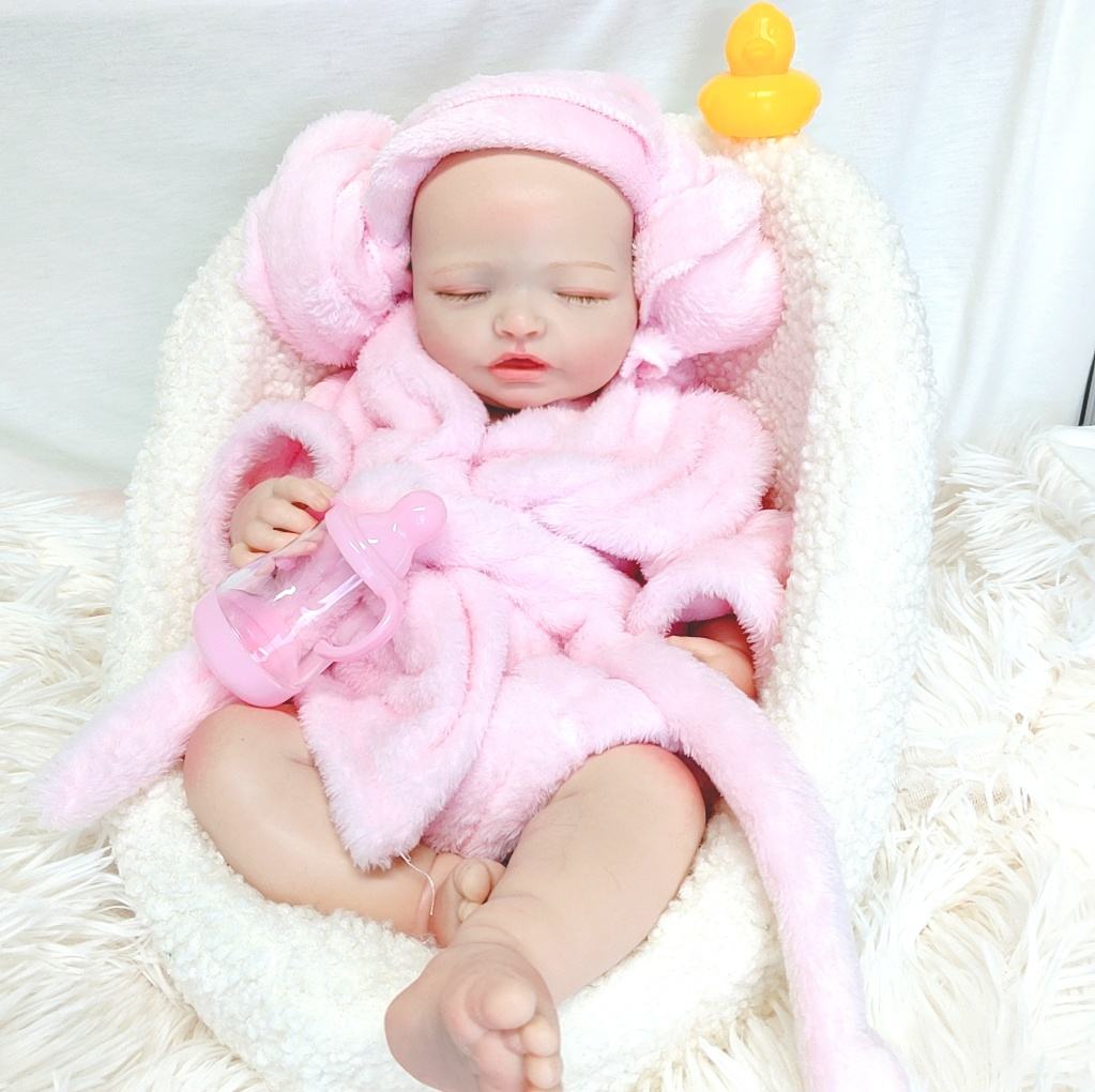 reborn baby pink bathrobe