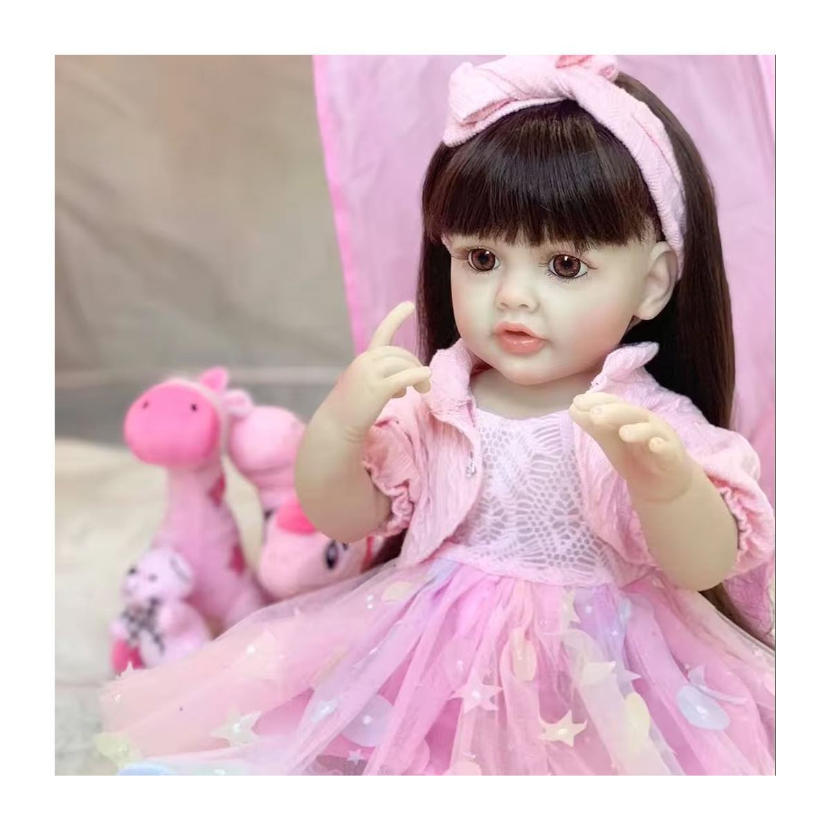 reborn girl doll long hair
