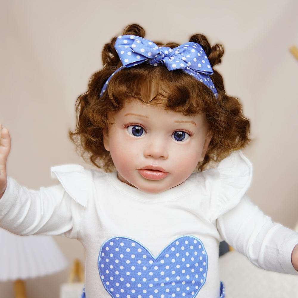 reborn toddler girl curly hair