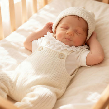 sleeping newborn reborn white